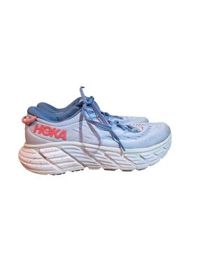 HOKA Gaviota 4 Womens Athletic Shoes In Blue& Coral Size 8.5 B
